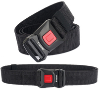 Quick Release Insert Buckle Men's Tactical Belt, Sports Outdoor Canvas Belts, Nylon Workwear Clothing Pants Belt, 125cm.