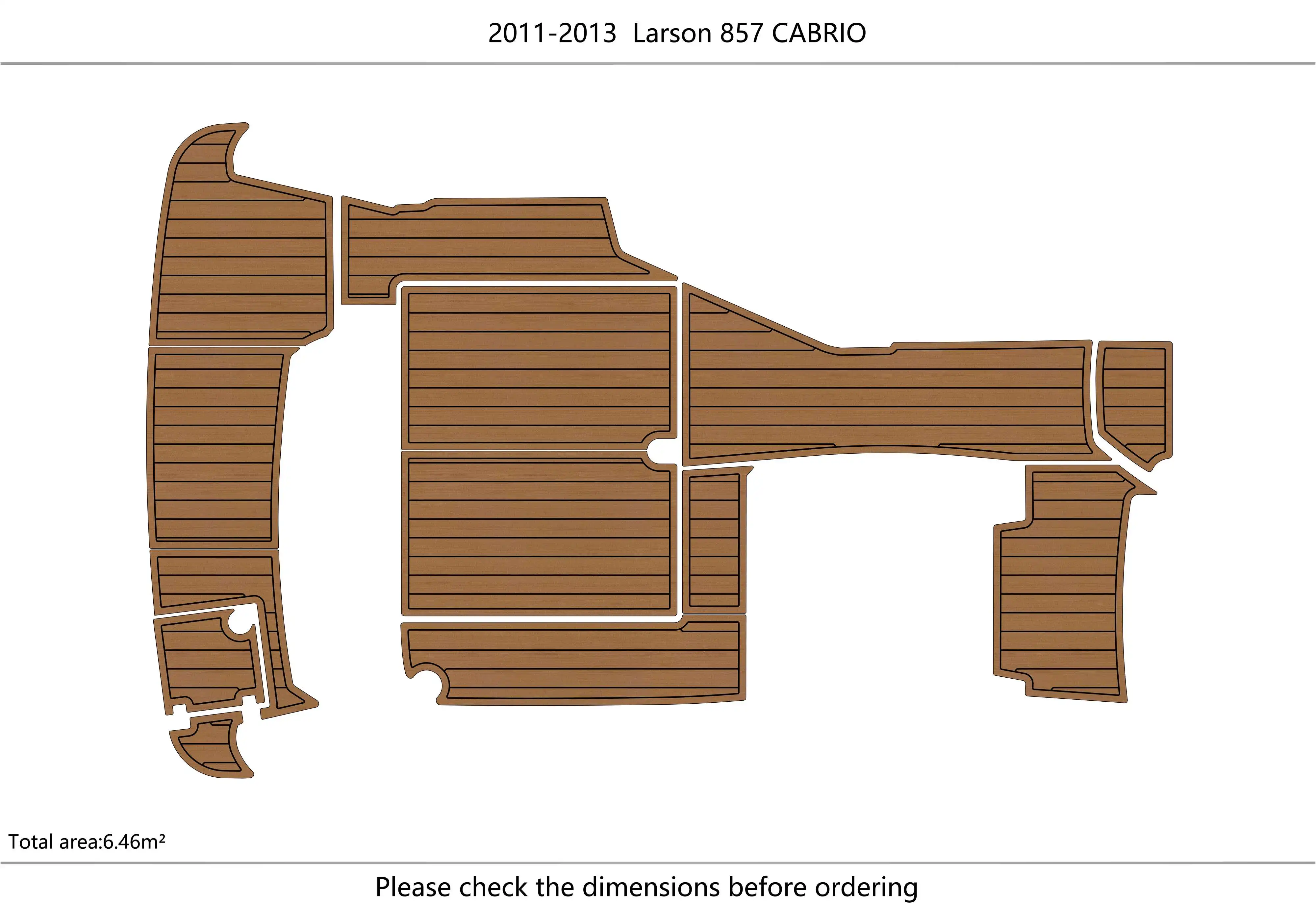 2011-2013  Larson 857 CABRIO  Cockpit  platform 1/4