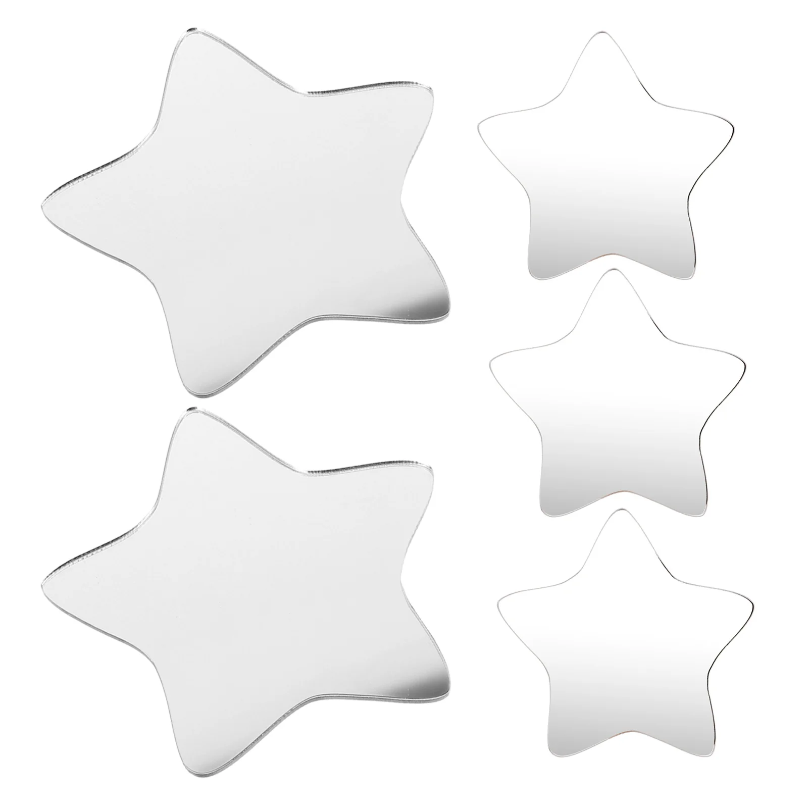 5 pçs auto adesivo mini espelho adesivo para caso de telefone portátil acrílico maquiagem espelho decalque para smartphone viagens ao ar livre