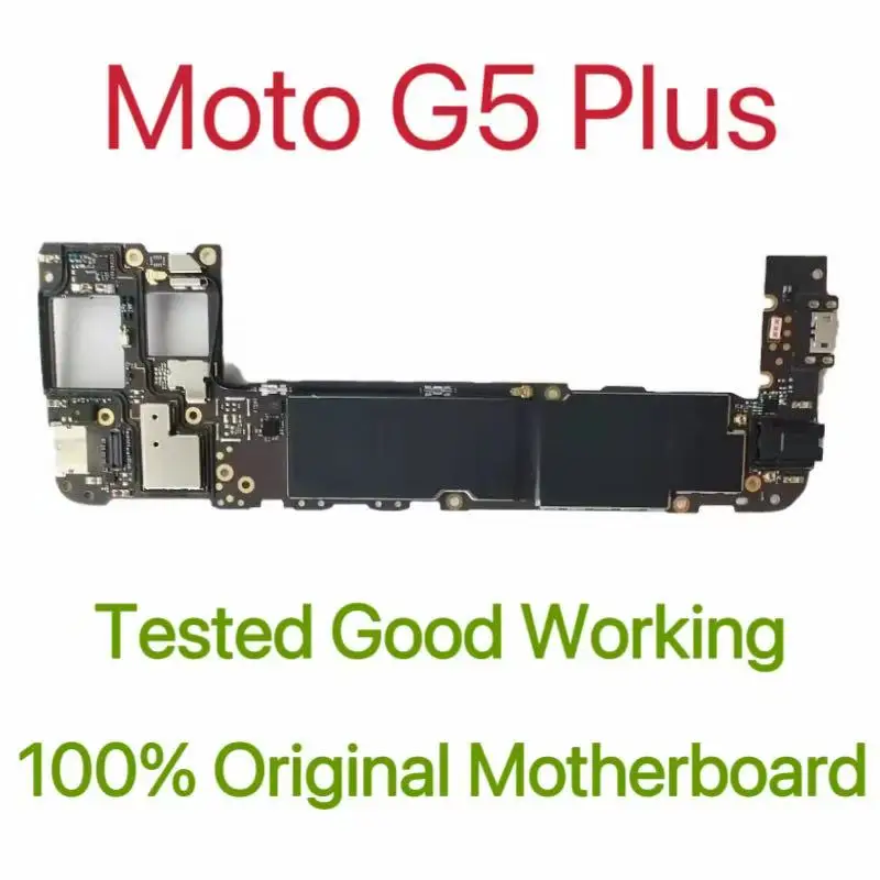Global Version Original Unlocked Motherboard for Moto G5 Plus Tested Circuit Plate Main Logic Board for Moto G5 Plus