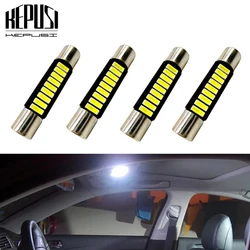 2/4Pcs Super Bright 31mm 28mm 29mm 4014 LED Car Auto C5W Interior Festoon Vanity Mirror Sun Visor Lights Bulb Lamp DC 12V white