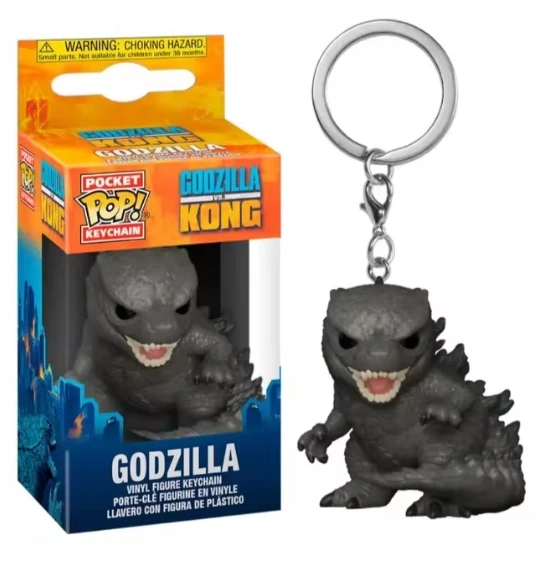 فونكو بوب جيب!!!!!!!!! سلسلة مفاتيح Godzilla الإمبراطورية الجديدة مقابل Godzilla Kong ، ألعاب مع صندوق