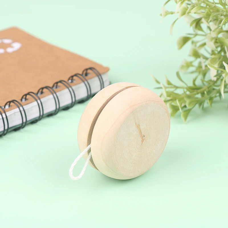 Yoyo-Mini ballon rond en bois, jouet artisanal fait à la main, cadeau créatif pour enfants