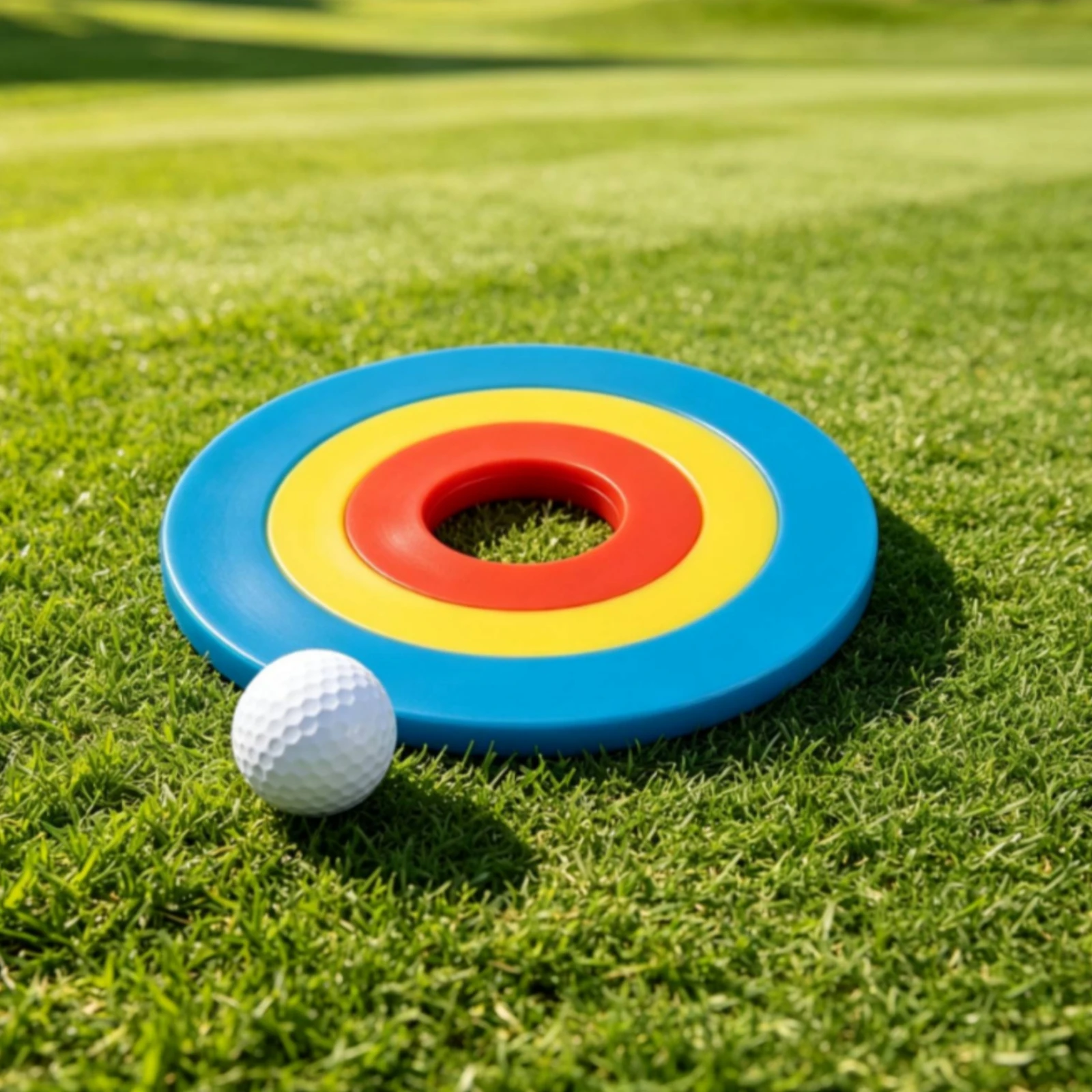 Putting Target with Rings Precision Silicone Putting Cup Golf Practice Cup Lightweight Golf Hole Reducer High-Contrast