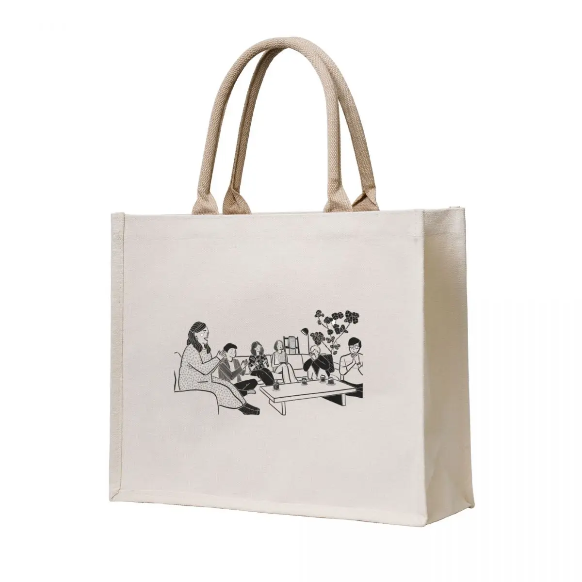 

Terrace House Japan Line Art Tote Bag tote bags cloth bags shopper bags foldable reusable bag