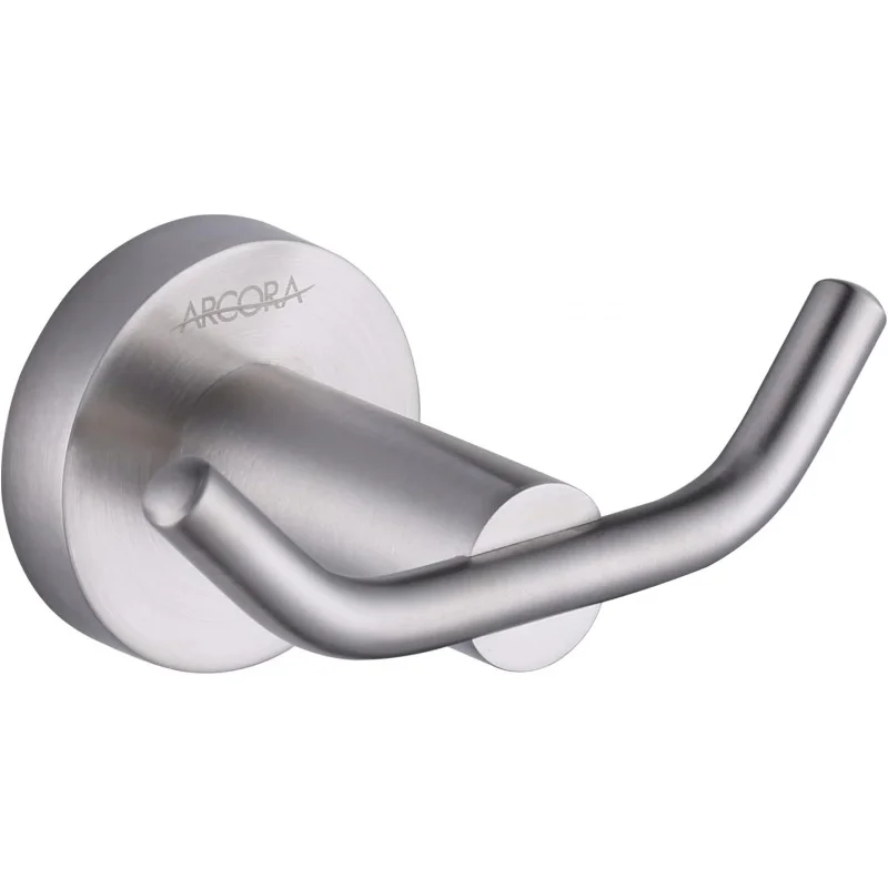 

Towel Hook 1 Pack, Robe Brushed Nickel, Heavy Duty Wall SUS 304 Stainless Steel, Coat Hooks for Bathroom Bedr