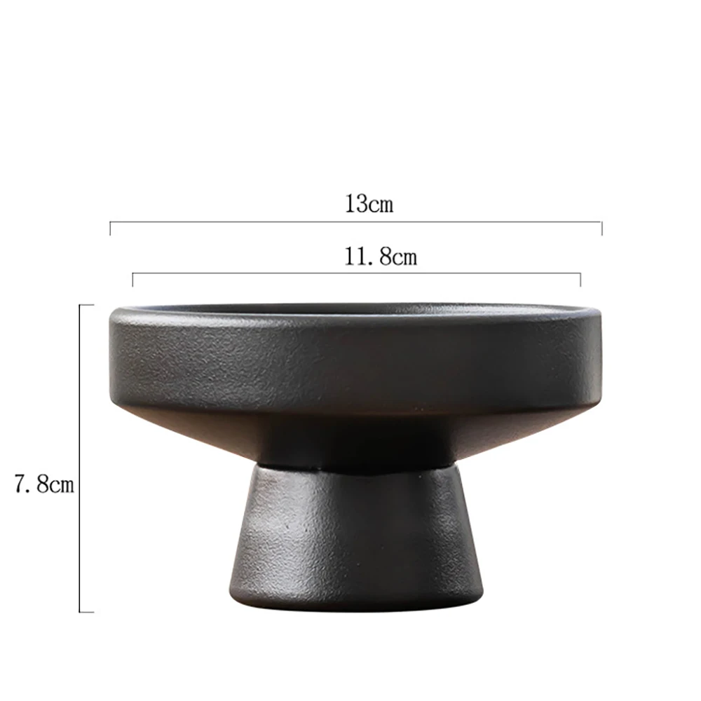 Retro Ceramic Vase Black Plant Vase FlowerPot Ornament Tabletop Plants Home Bonsai Decor Tabletop Floral Accessories