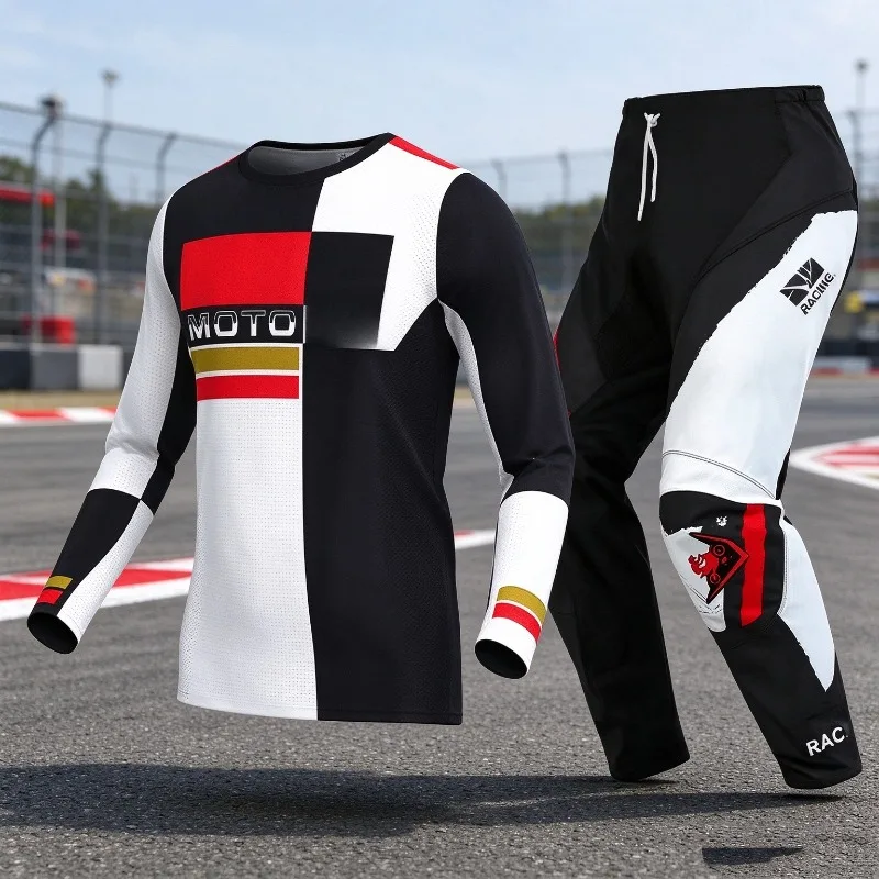 Men Kid Motorcycle Off-road Riding Set, Long Sleeved T-shirt, Breathable, Quick Drying, All Season Universal, Quick Conquering