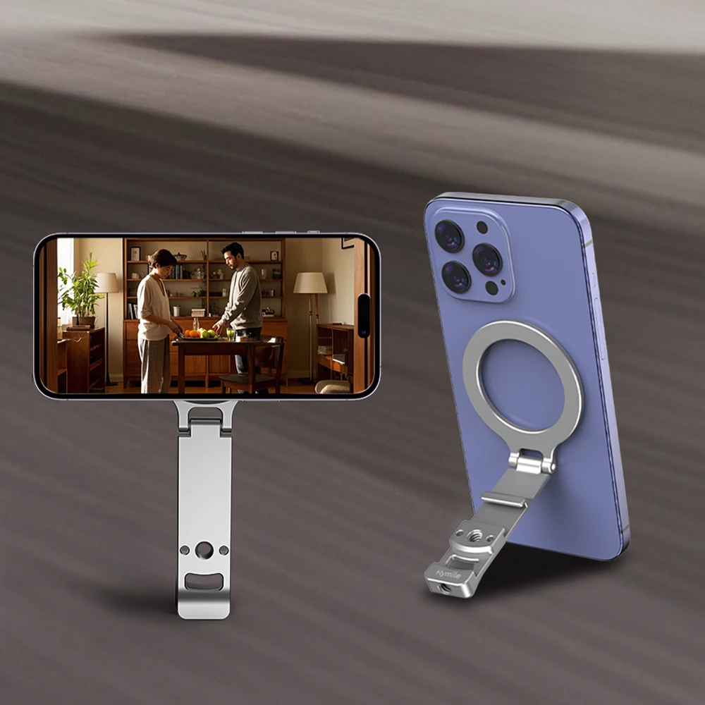 For Magsaf-e Folding 1/4 Stand Magnetic Cold Shoe Stand Free Adjustable Cell Phone Expansion Stand Accessories