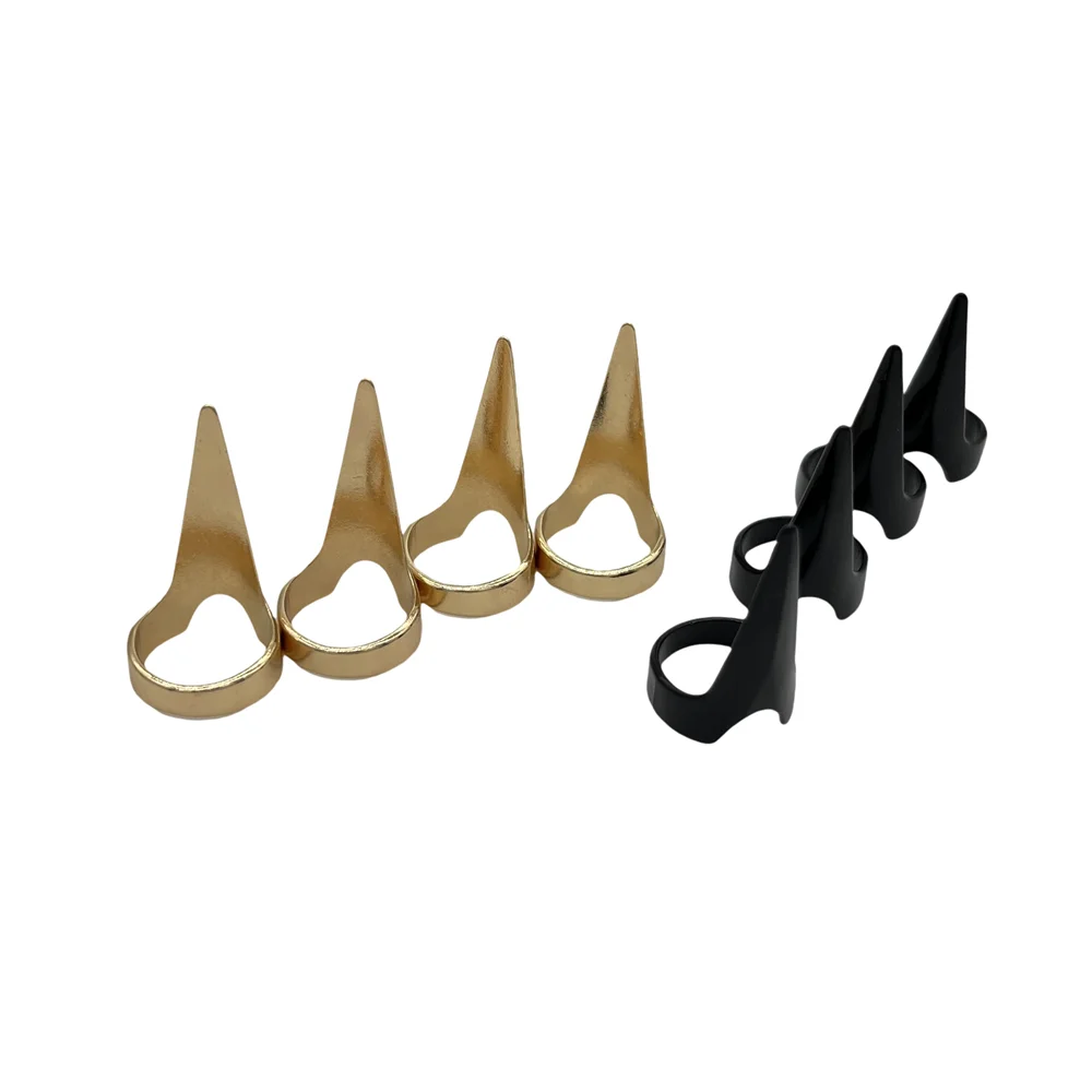 4 Stück 3,2 cm Haarscheitelverlängerung Schnitte Ringe Stahl Finger Flechten Pick Tool für langlebige Dreadlocks und Perücken Stylin – Detail 1