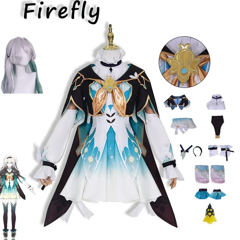 

Firefly Cosplay Honkai Star Rail Costume Coat Neck Ornament Sets Game Costumes Cos Halloween Party Carnival Costume Comic Con