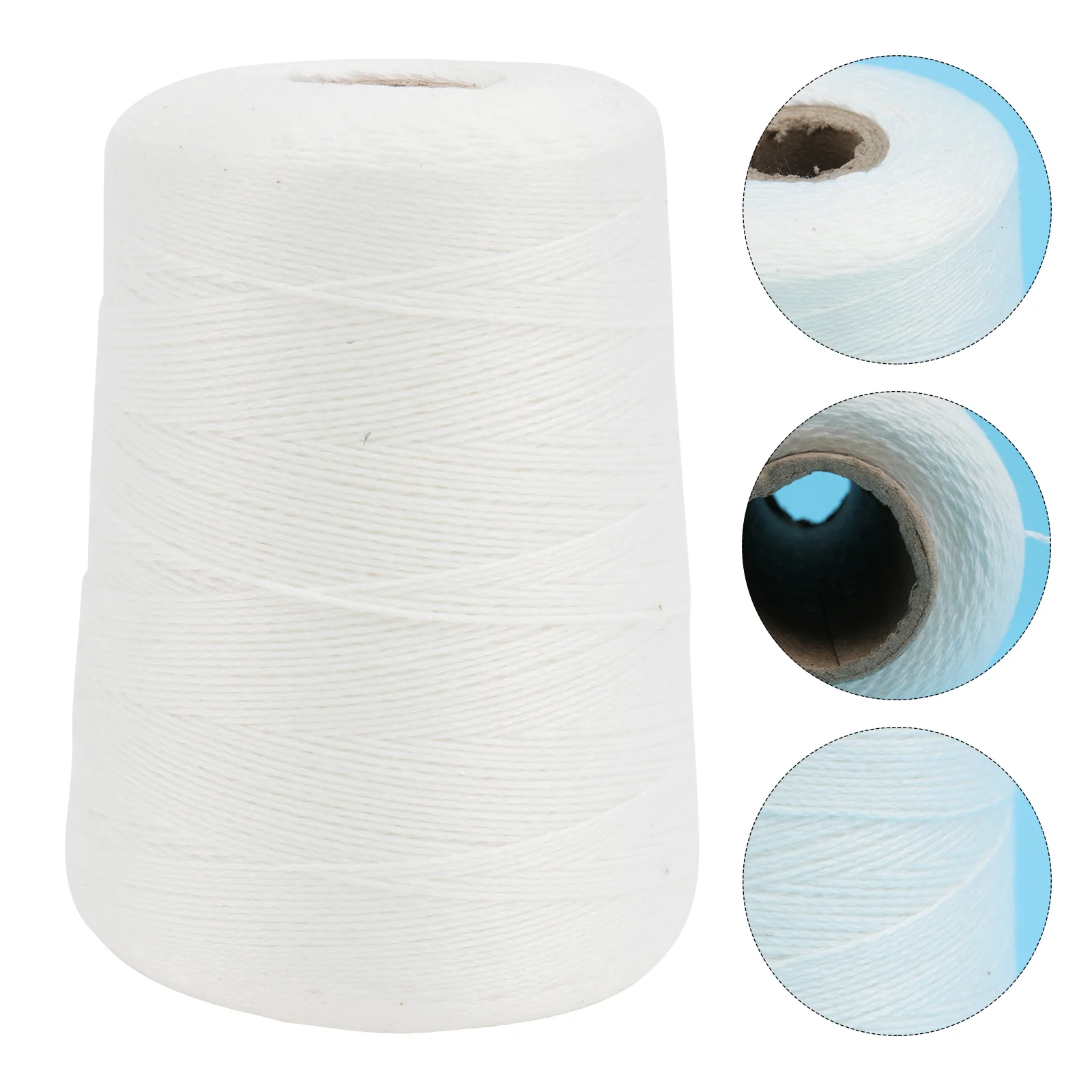 

1 Roll 500M Fine Cotton Rope Durable Hanging Rope Woven Cotton String Bundle Wrapping Rope for Sausage Pork Elbow Bacon (