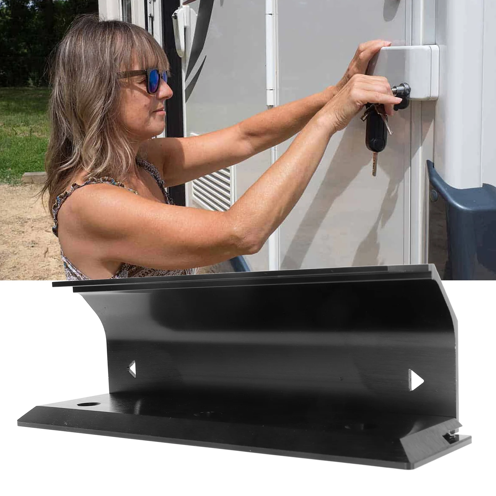 ロックドアブレースセキュリティバリケードアルミニウム合金RVヨットホーム標準ドア用ホームセーフティ保護バリケード