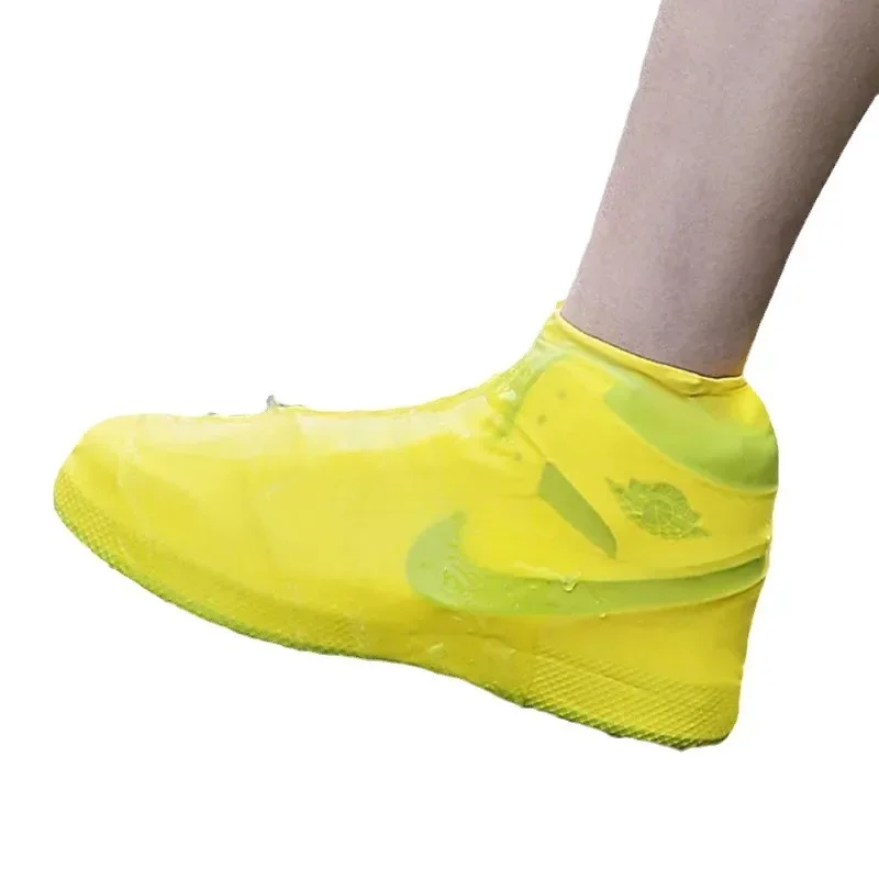 Couvre-chaussures en silicone réutilisables, couvre-chaussures imperméables, bottes de pluie non ald, couvre-bottes en caoutchouc, couvre-chaussures de protection, extérieur, pluie, 2 paires