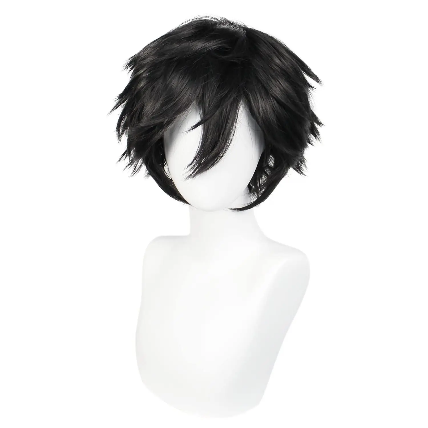 

Men Boy Women Halloween Christmas Event Black Costume Party Wig Short Black Men Wigs for Cosplay Black Costume Wig