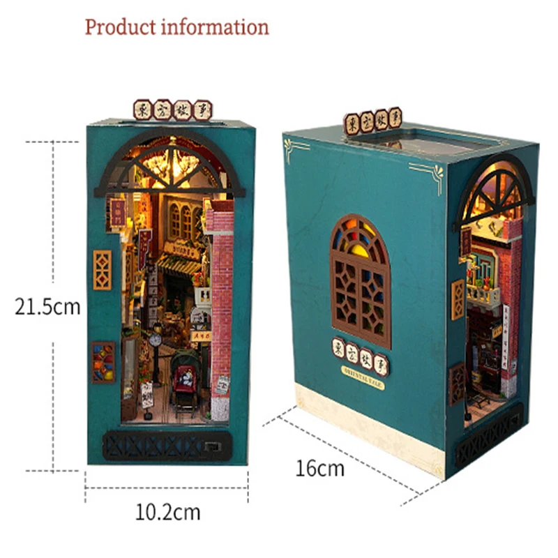 2014 DIY Book Nook Doll House Wooden Case Miniature Building kits Furniture Dollhouse Bookshelf Shelf Insert Toys Birthday Gifts
