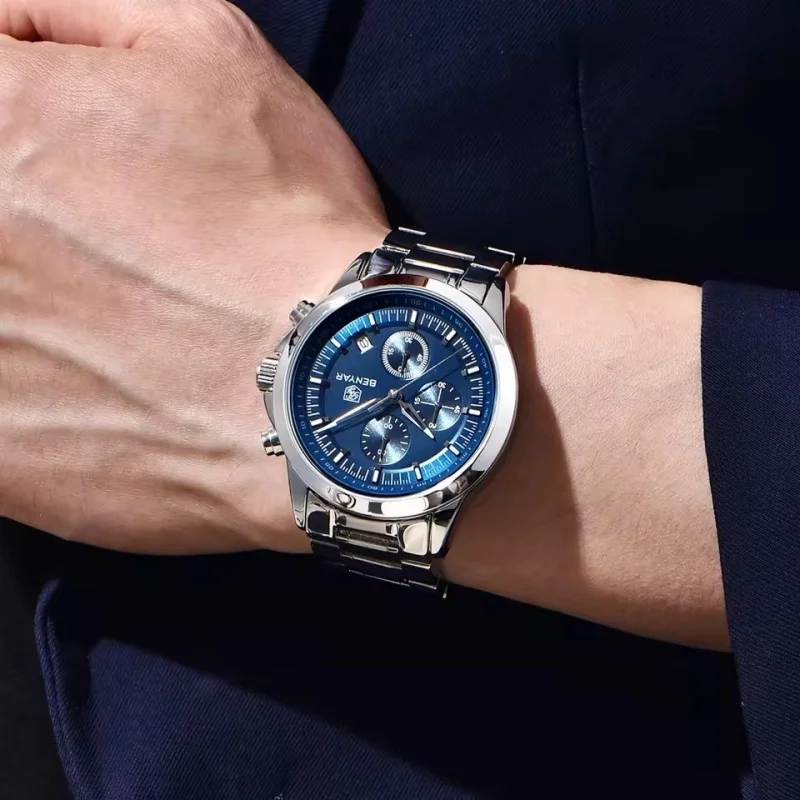 BENYAR 5210 nuevo reloj para hombre, reloj de cuarzo de marca de lujo para hombre, reloj deportivo, reloj de regalo para hombre, cronógrafo, luz nocturna resistente al agua hasta 50M