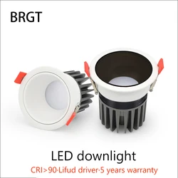 Led Downlight Recessed Round Ceiling Lamp ZigBee Dimmable White Black Spot Light Removable Foco For Hotel Living Room Kitchen