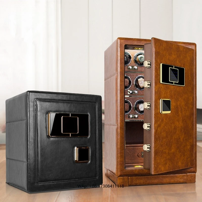 High-end Luxury Watch Winder Anti-theft Safe Fingerprint Recognition Unlock Anti-theft Watch Box With TPD 5 Mode Control
