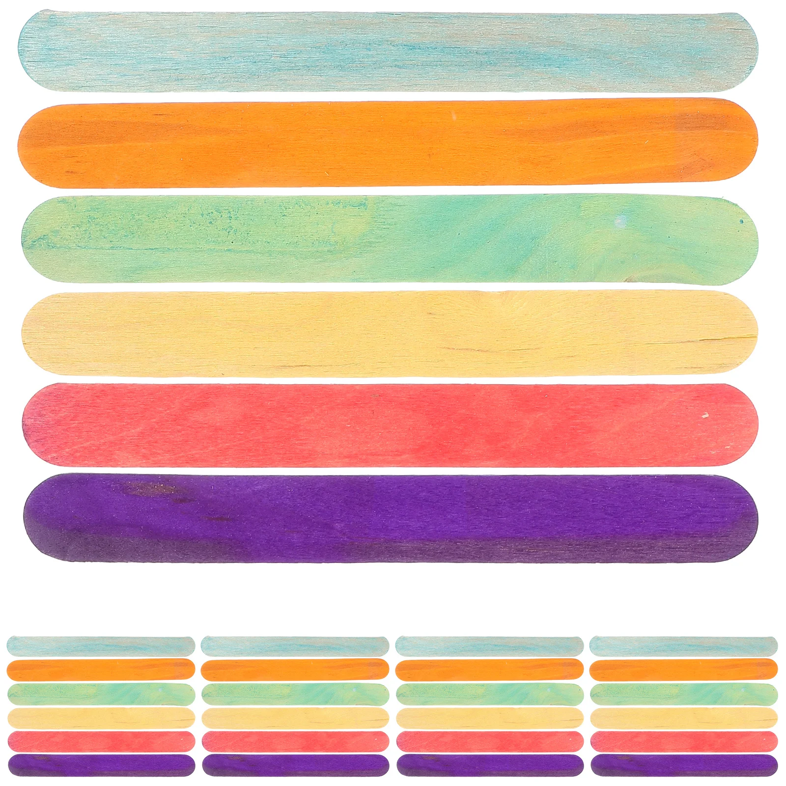 

200 шт. цветные деревянные палочки с гладкими краями, легкие портативные материалы для самостоятельного изготовления проектов, мороженого