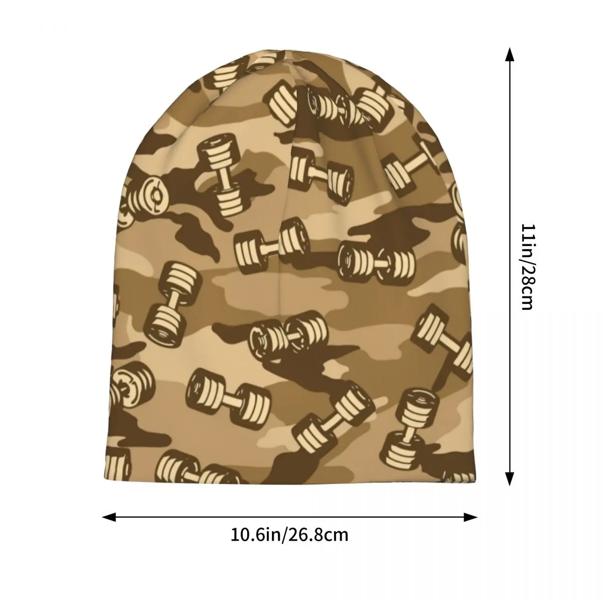 Winter Bonnet Hats Dumbbell Gym Camo Merchandise Bonnet Hats Knitted Hat Fashion Men Women Novelty Warm Cap