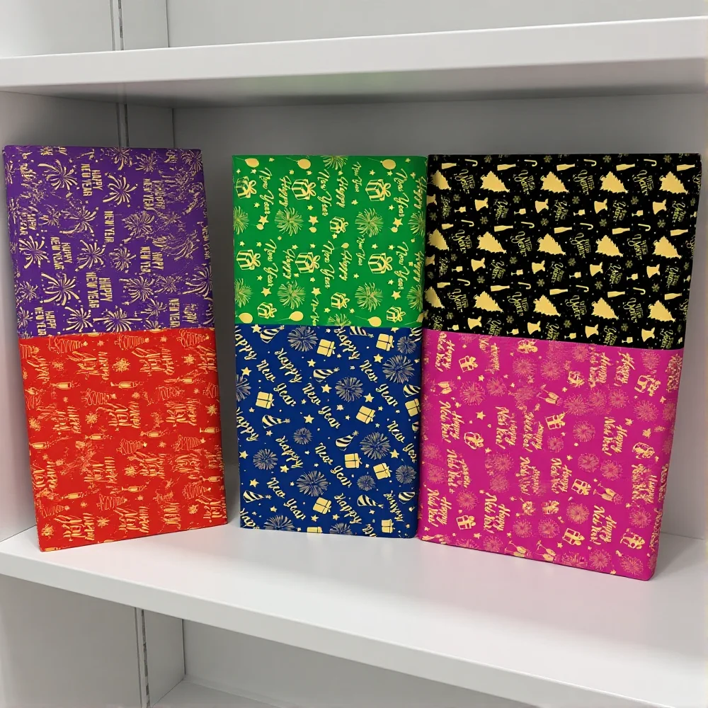 50x70cm Christmas Gift Wrapping Paper DIY Crafts Bouquet Packaging Paper Christmas 2026 New Year Party Gifts Decoration Paper