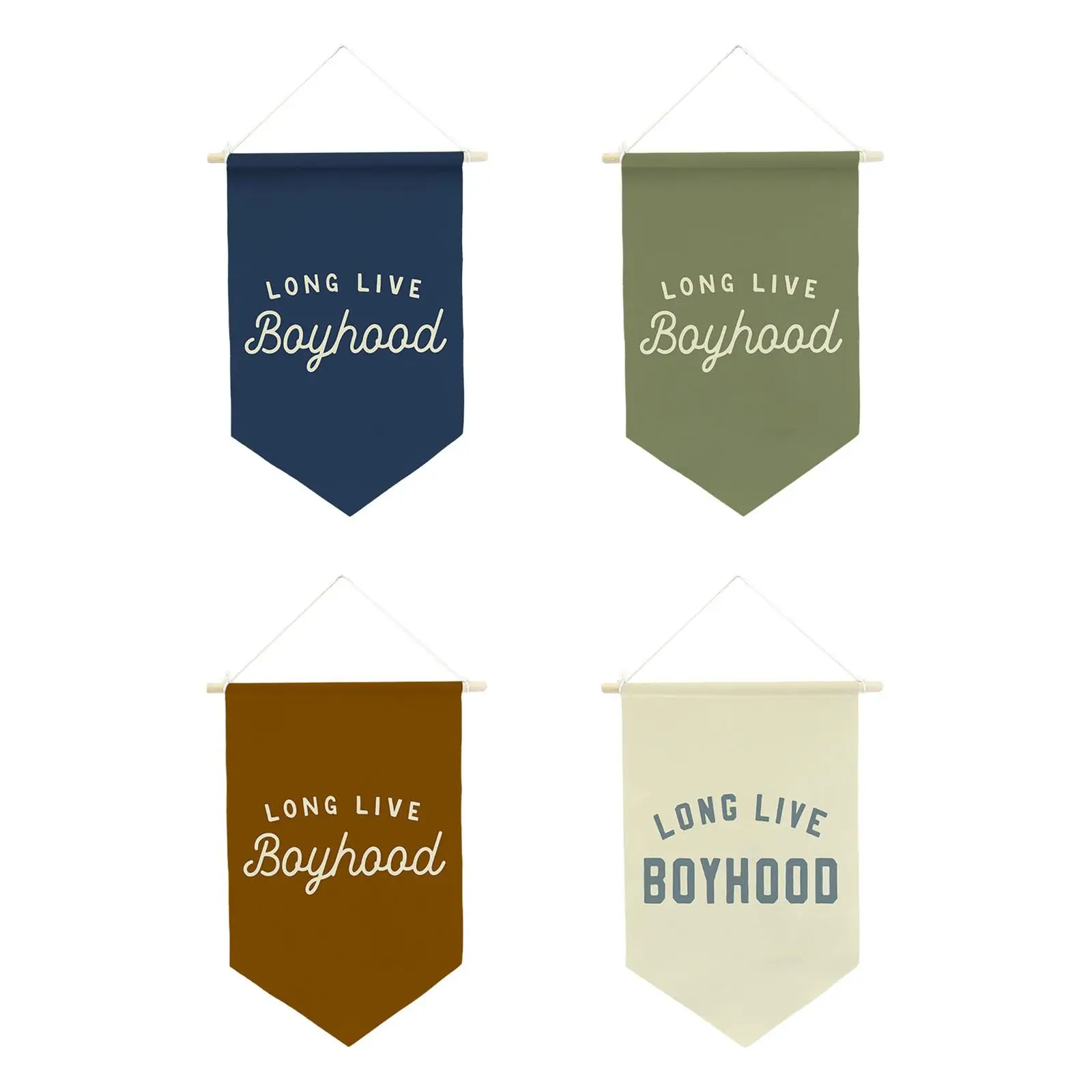 Long Live Boyhood Banner Hanging Ornament Unique Decorative Pennant Banner for Playroom Dorm Party Birthday Gifts Kids Room