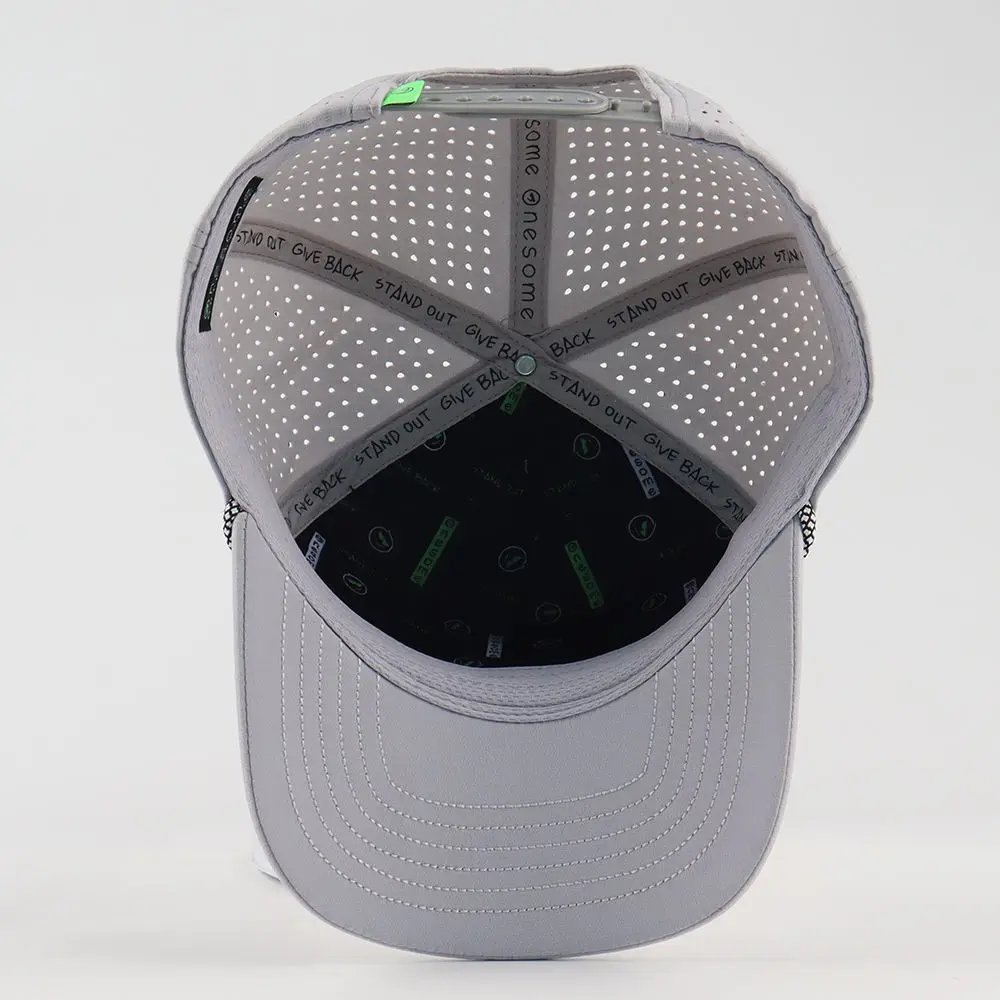Trendy Custom 3D PVC Patch Golf Hat Breathable Waterproof Polyester Comfort Baseball Cap with Golf Rope Detail view 4