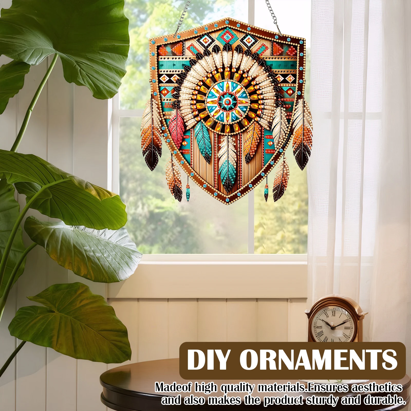 Creative Hanging Diamond Art Kits DIY Crystal Diamond Painting for Wall Decor Home Office Classroom with Special-Shaped Diamonds view 2