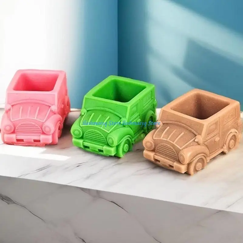

573B Vintage Car Flower Pots Mold Animal Vase Silicone Mold Planter Ornaments Flowerpot Mold DIY Craft Home Decor