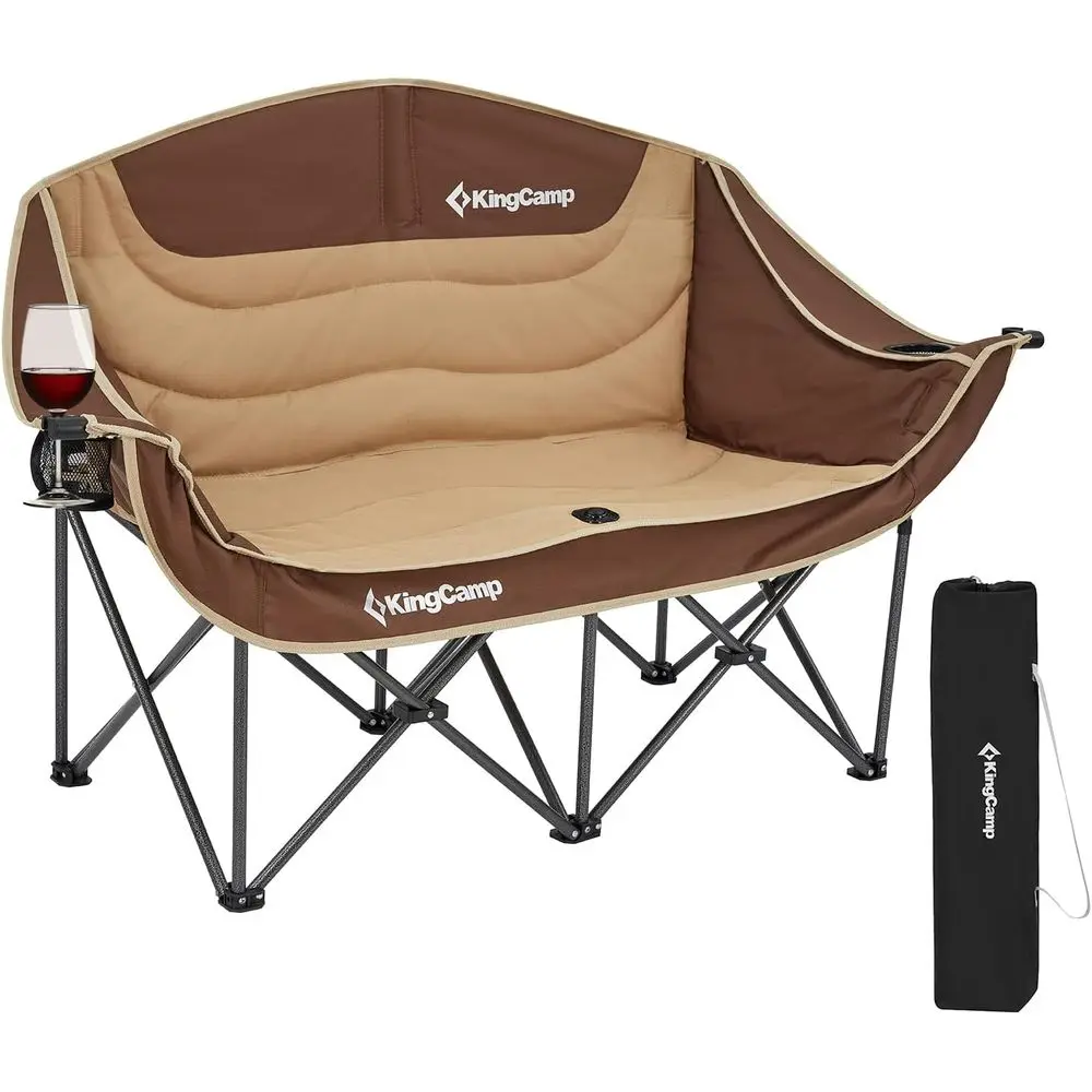 

Loveseat Camping Chair or Adult Double Camping Chair olding Chair or Two People Heavy Duty Support Up to 440 lbs or Concert,Camp
