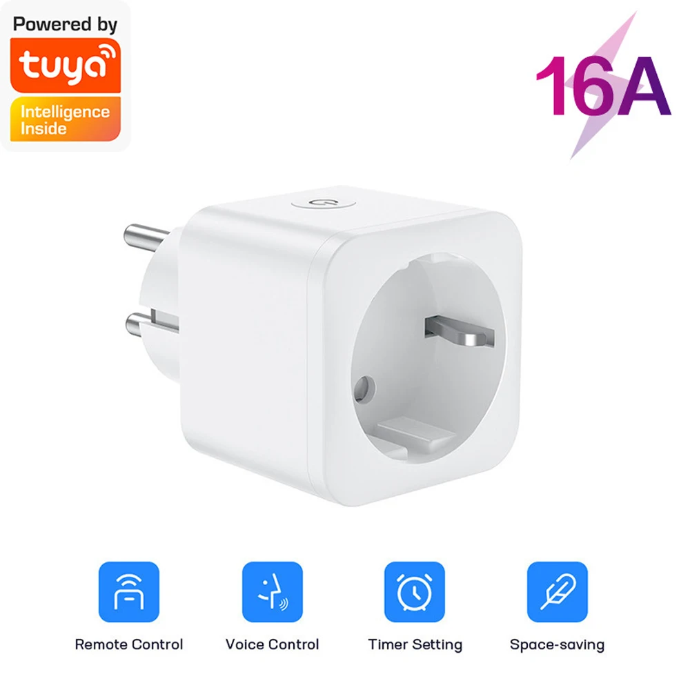 

Smart Socket EU 16A AC100-240V Tuya Smart Life Socket Wifi Smart Plug Power Outlet Smart Home Voice Control Support Alexa Google