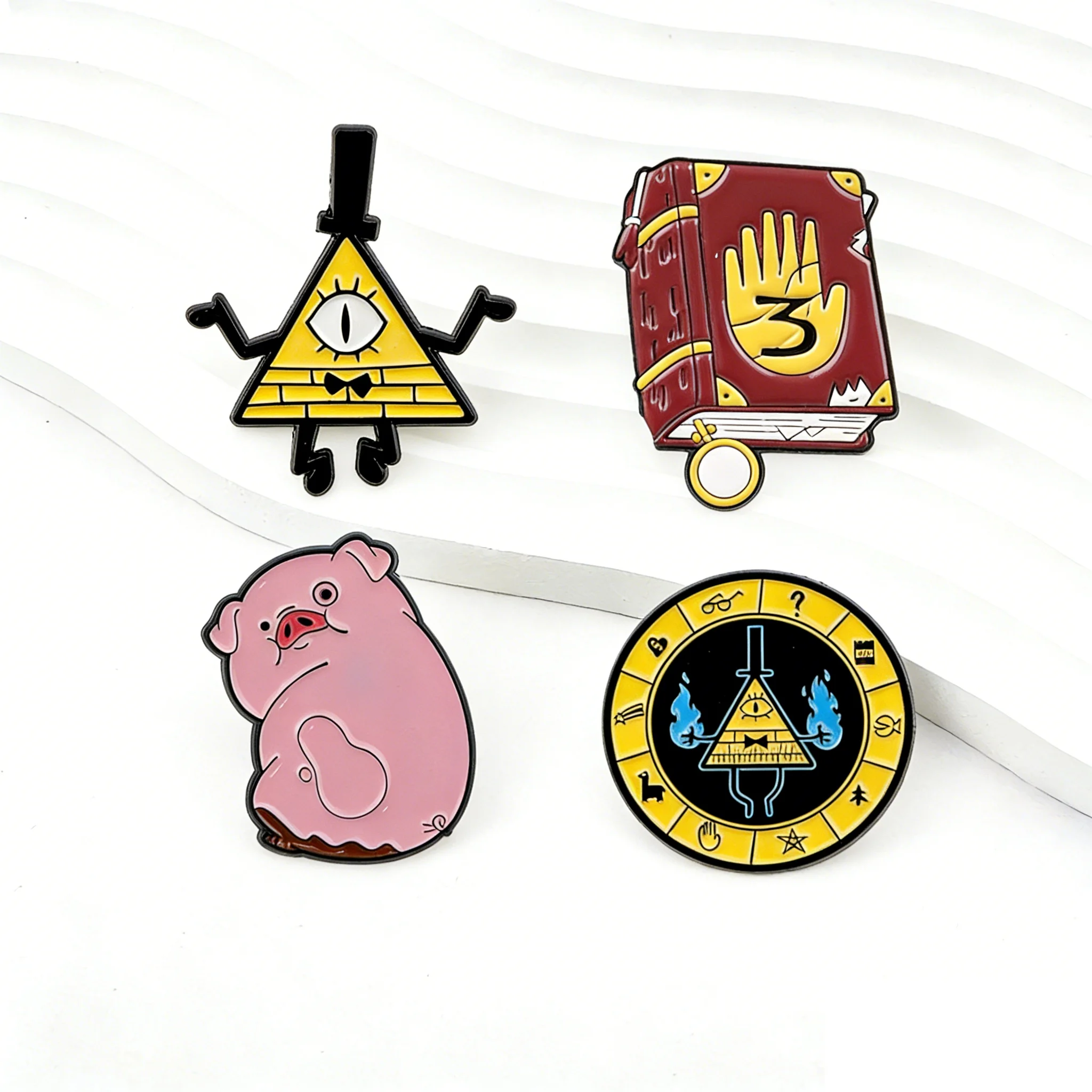 Lustige Schweinchen-Emaille-Pins, Buch-Broschen, Cartoon-Abzeichen für Rucksäcke, Jacken, Hüte, TV-Sammlungen, Geschenke, Cosplay-Accessoires
