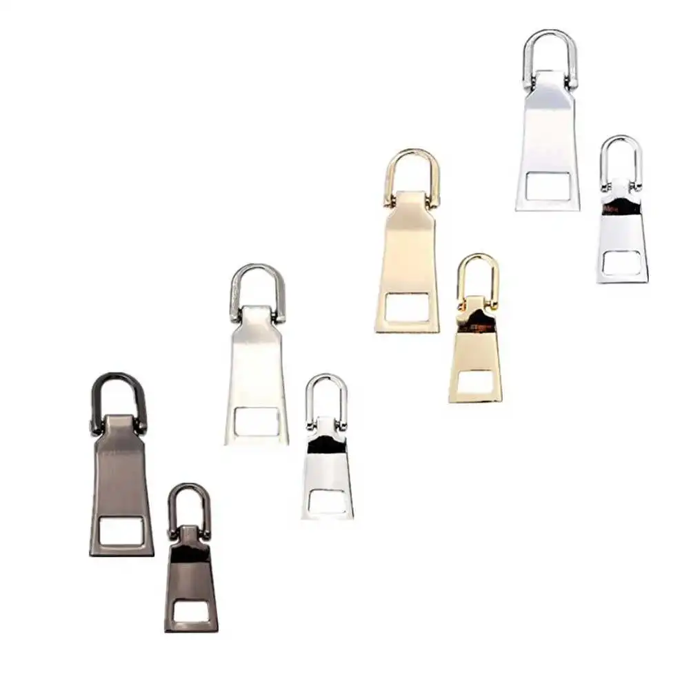 8Pcs High Quality Electroplated Zipper Pulls Zinc Alloy Smooth Operation Handbag Luggage Coat Backpack Zipper Slider Replacement