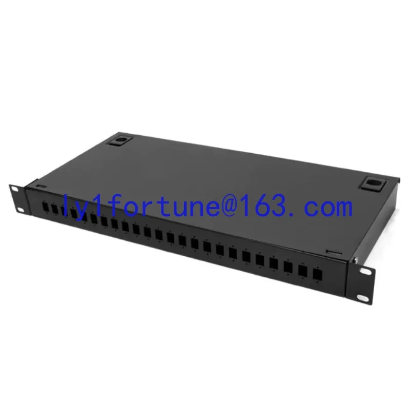 Chasis de Panel de Conexiones de Fibra Óptica LC/LC de 24 Núcleos, 19 Pulgadas, 1U, Apto para Instalar Fibra Óptica ODF de 19 Pulgadas