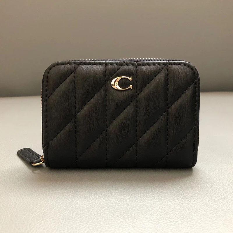 محفظة نسائية قصيرة بفتحات متعددة للبطاقات حامل لطيف موضة جلد طبيعي محفظة نسائية للعملات المعدنية السيدات سستة بطاقة المال C حقيبة Kpop اليابان