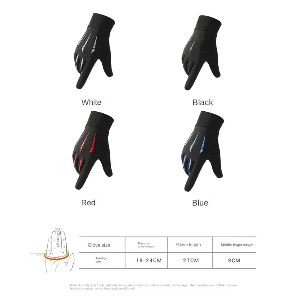 Męskie zimowe wodoodporne rękawice rowerowe sportowe do biegania motocykl narciarski ekran dotykowy rękawiczki polarowe antypoślizgowe ciepłe palce