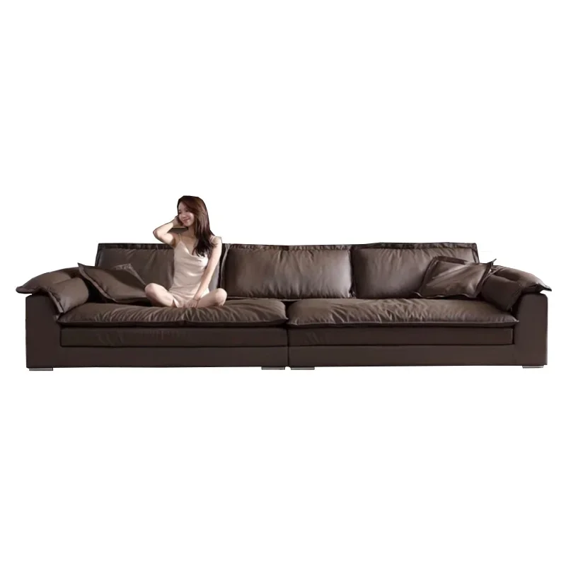 

Leather sofa Italian minimalist