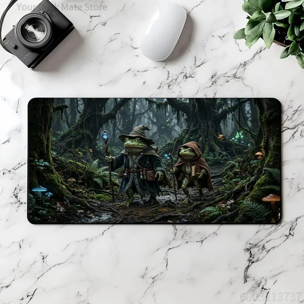 

14*24 Card Playmat with Magic Zones Game Mats Tabletop rug TCG Card Battles Coander Gaming Mouse pad Duel deskmat Frog Wizard