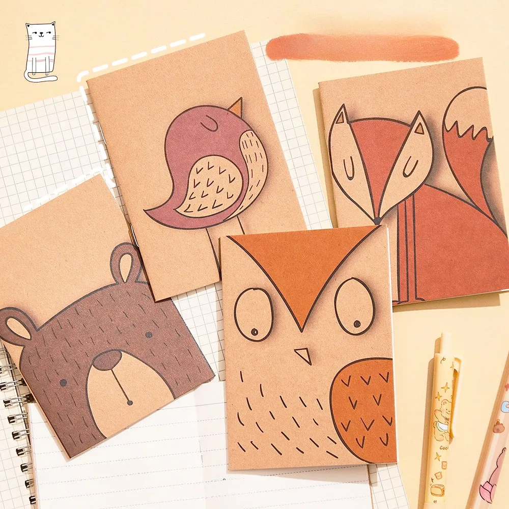 10er-Pack Mini-Retro-Kraft-Taschennotizbuch, 64 K, 16 Blatt, niedliches, leeres kleines Tagebuch, Memo-Notizblock für Studenten, Reisenden, Schulbedarf