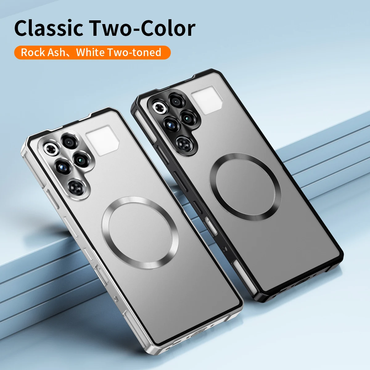 

Metal Frame Phone Case, For ZTE Nubia Red Magic 11 10 9 Pro Plus Matte Frosted Magnetic Back Panel Protection Back Cover