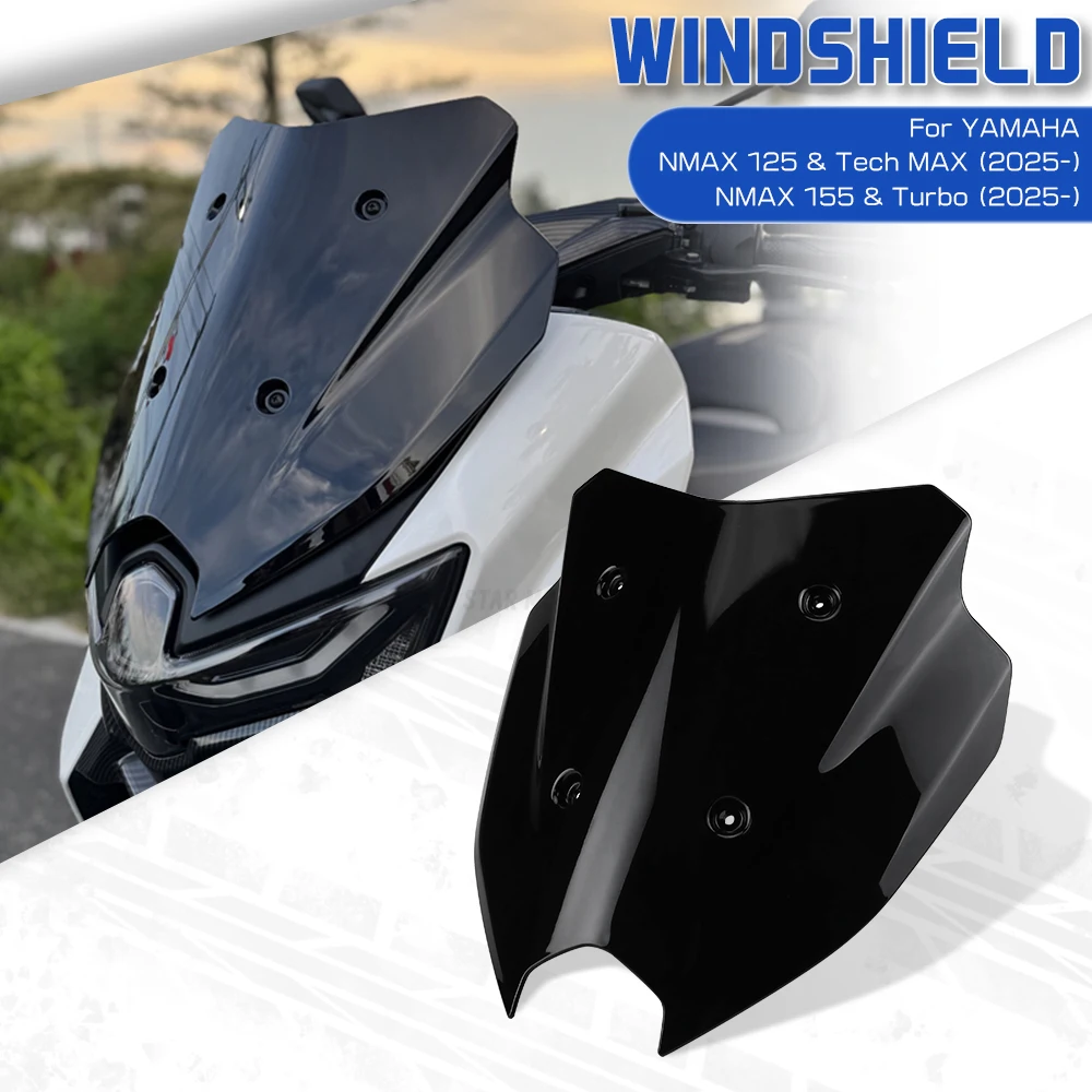 

For Yamaha NMAX155 2025 NMAX 125 155 NMAX 125 Tech Max 2025 Motorcycle Windshield Shield Deflector Guard ﻿Windscreen Fairing