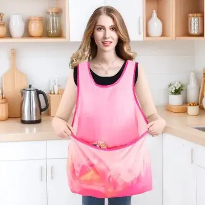 

Adjustable Hanging Household Wet Clothes Storage With Large Pocket Durable Oxford Fabric Reusable Stain Resistant Aprons For Men
