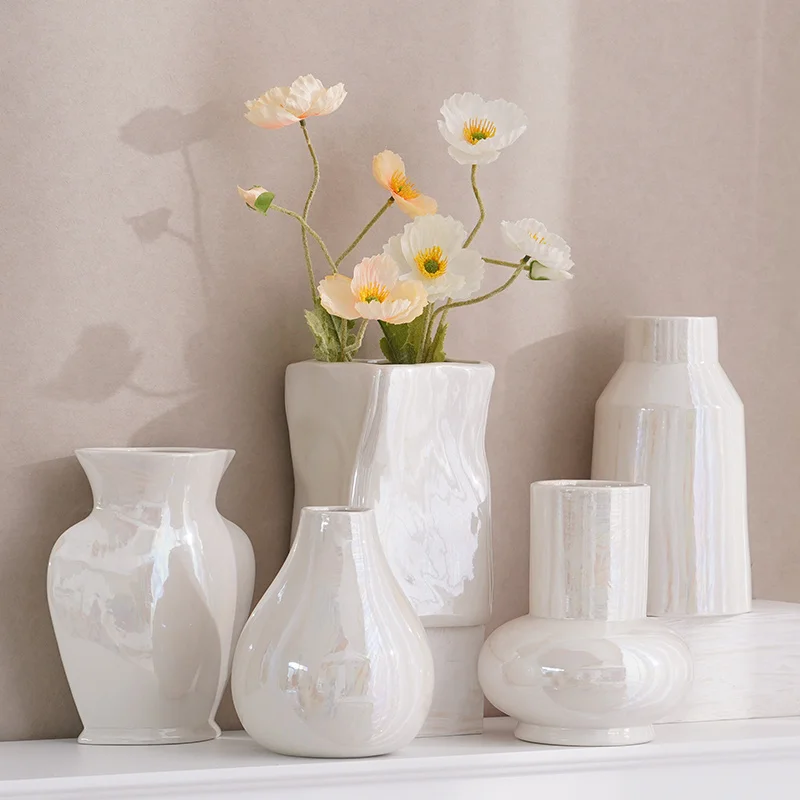 

Ceramic vase - Ins Luxury Minimalist Nordic Dreamy Decorative Dried Flower Vase for Water-Grown Flowers and Flower Arrangement