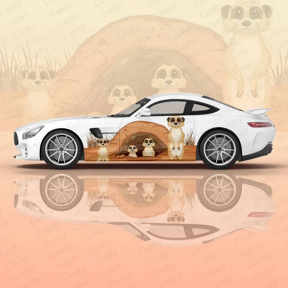 

Funny Animal Mongoose Car Vinyl Wraps Decal Self-adhesive PVC Sticker Suitable for Trucks SUV Decoration Auto Accessories