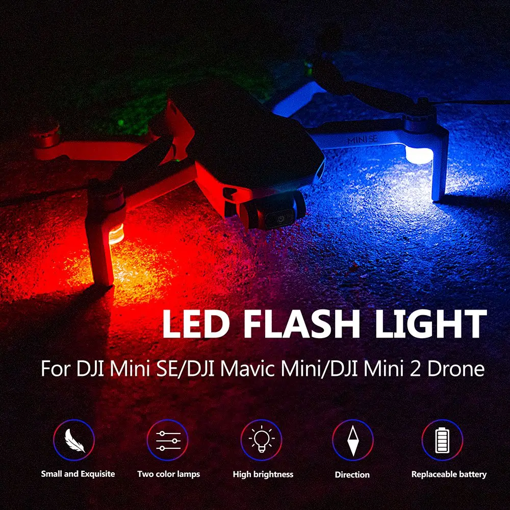 For DJI Mini 3 Pro/Mini 2/Mini/Mavic 3 Drone Strobe Light LED Night Flight Signal Night Light Flash Anti-collision