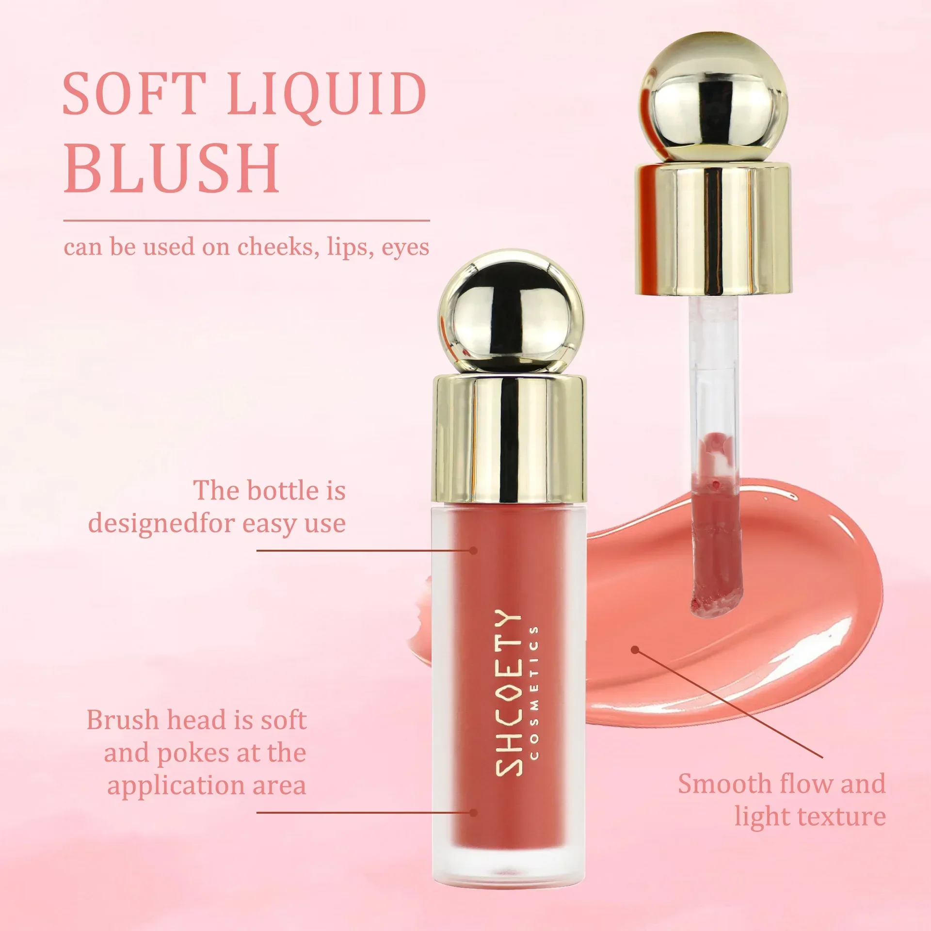 Liquid Blush Matte Eyeshadow Facial Pigment Lasting Powder Fender Beautiful Natural Cream Orange Peach Rare Blush Makeups