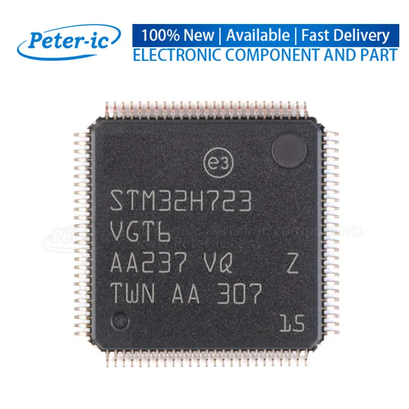 STM32H723VGT6 STM32H723 VGT6 LQFP-100 1MB 564KB FLASH 80 1.71V~3.6V 550MHz Microcontrollers CPU Available Peter-ic (1pcs)