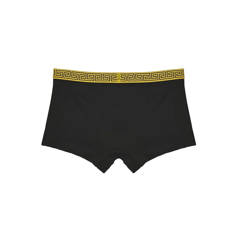 5-częściowy zestaw męskich bokserek z nadrukiem na pasie, czarne, wygodne, elastyczne majtki męskie