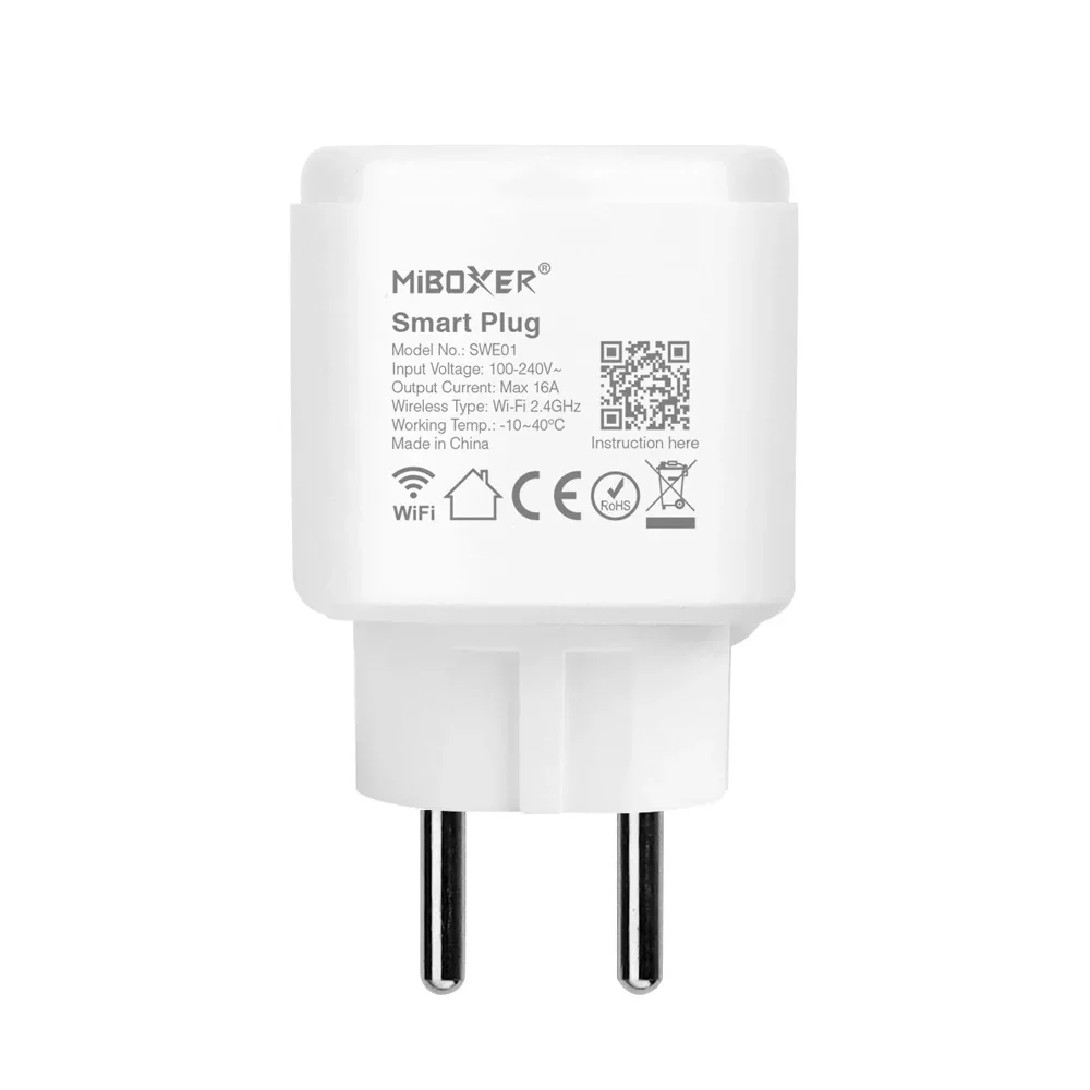 Miboxer Tuya WiFi Smart Plug 16A Socket UK EU SWE01 SWK01 funzione di temporizzazione del Monitor di alimentazione funziona con Alexa Google Home